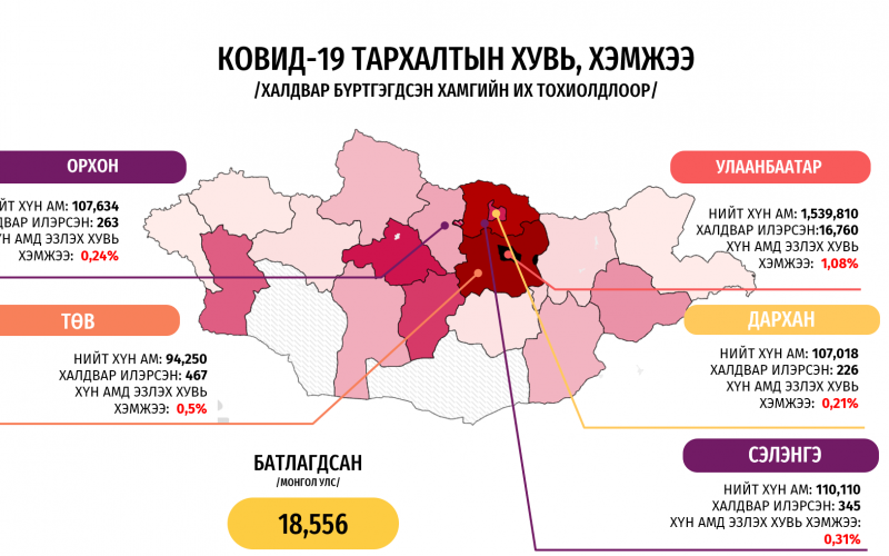 Орхон аймагт халдварын тохиолдол 263 боллоо 
